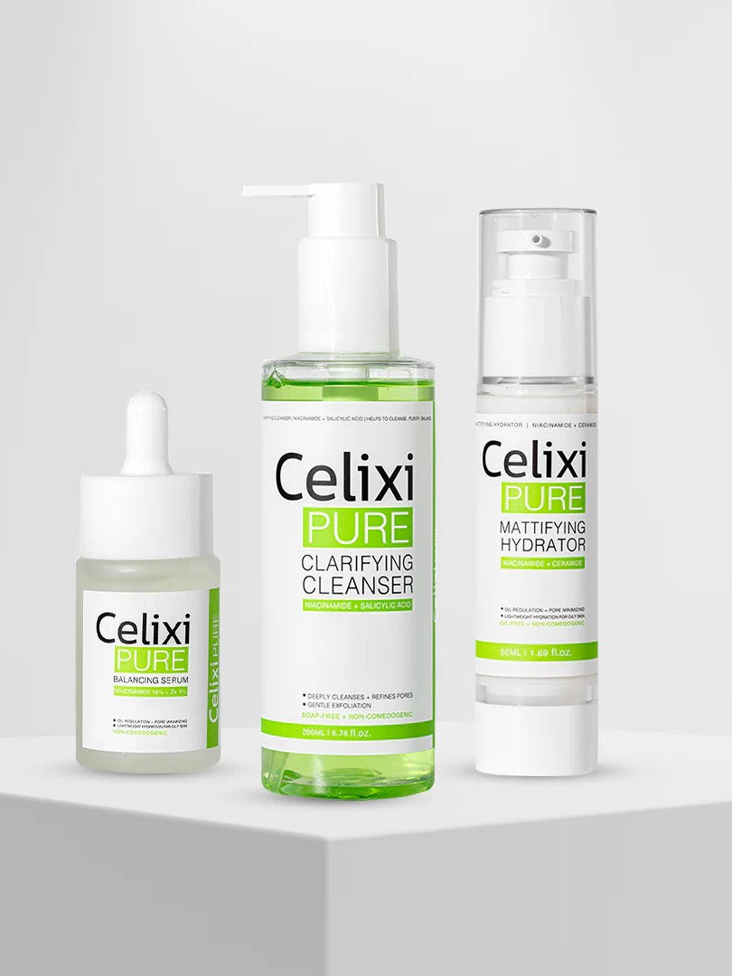 Glow Control Trio | Clarifying Cleanser + Balancing Serum + Mattifying Hydrator